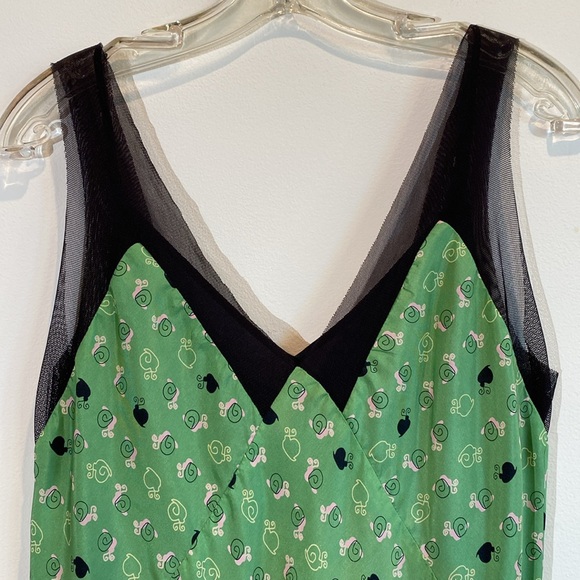 Vintage Hype Green Silk Dress - Picture 2 of 11